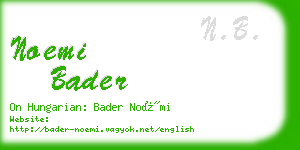 noemi bader business card